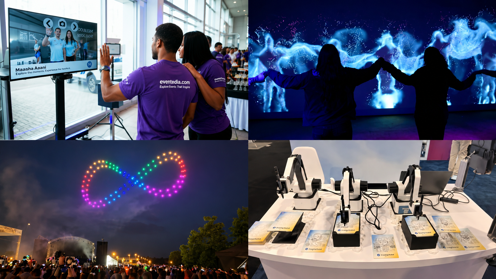 Collage of different event categories