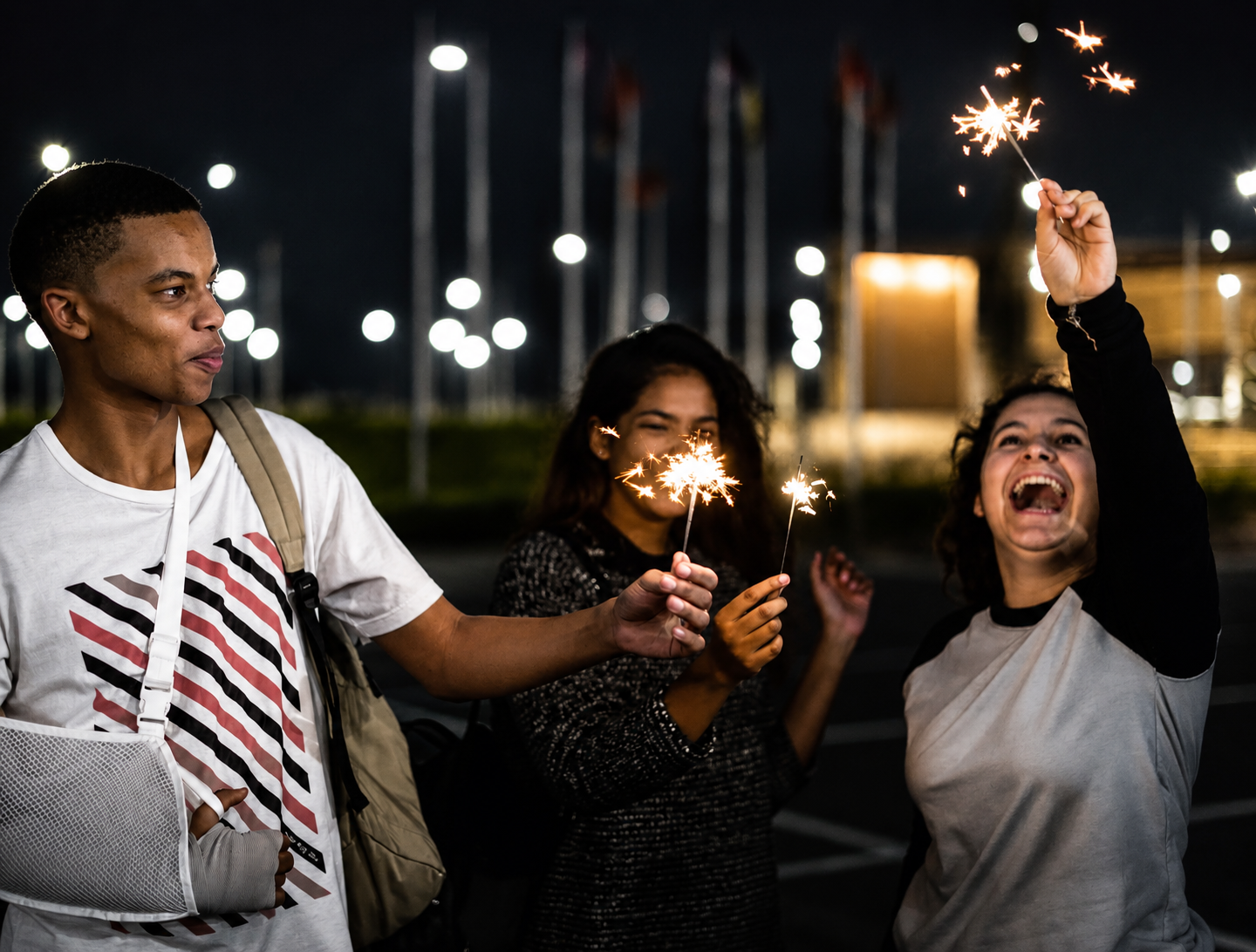 Crowd celebrating at a festival